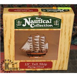 NAUTICAL 13" FLYING CLOUD MODEL SHIP.