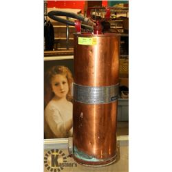 ANTIQUE COPPER FIRE EXTINGUISHER
