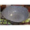 Image 1 : LARGE GRANITE WARE STEEL BOWL