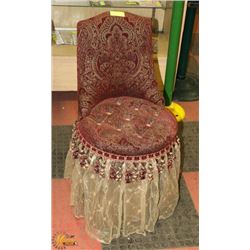 SMALL PARLOR OR MAKE UP CHAIR