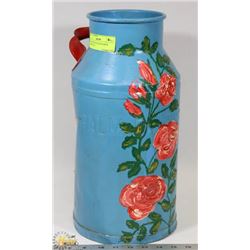 HAND PAINTED PALM DAIRIES CREAM CAN