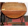 Image 1 : VINTAGE WOOD BUTTERFLY LEAF SIDE TABLE