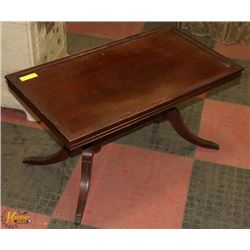VINTAGE CLAWED COFFEE TABLE 18"X32".