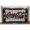 Image 1 : COCA COLA STAINED GLASS SIGN 27"X17".