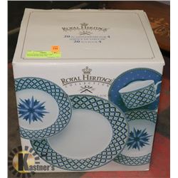 ROYAL HERITAGE MINT 20PC DINNERWARE FOR 4 IN