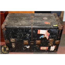 ANTIQUE HARTMANN TRAVELLING WARDROBE TRUNK. ESTATE