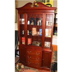 SOLID CHERRY WOOD CHINA CABINET
