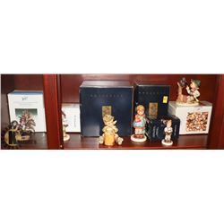 SHELF 1 INCL 6 ASSORTED GOEBEL GERMAN FIGURINES