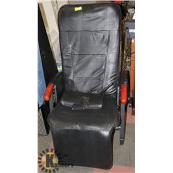 BLACK LEATHERETTE INVERSION MASSAGE RECLINER