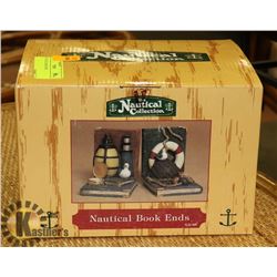 NAUTICAL BOOK ENDS.