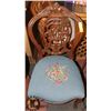 Image 1 : VINTAGE NEEDLE POINT ACCENT CHAIR.