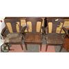Image 1 : LOT OF 3 VINTAGE OAK CAPTIANS CHAIRS