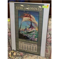 1941 TD BANK WW2 CALENDAR COMPLETE NAVY