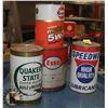 Image 1 : ESTATE LOT OF 4 VINTAGE OIL CANS