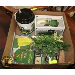 BOX OF JOHN DEERE COLLECTIBLES