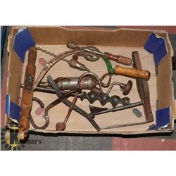 ESTATE BOX OF VINTAGE TOOLS