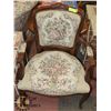 Image 1 : VINTAGE NEEDLE POINT ACCENT CHAIR.