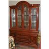 Image 1 : LARGE SOLID WOOD BUFFET AND HUTCH 64" X 18" X 89"