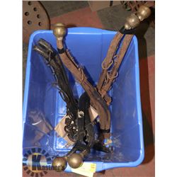 LOT OF VINTAGE HORSE YOLKS.