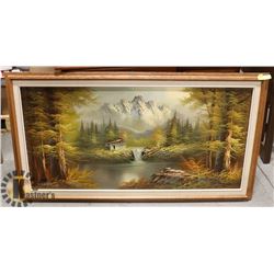 OAK FRAMED OIL ON CANVAS