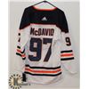 Image 1 : NEW LARGE WITH TAGS OILERS AWAY JERSEY WHITE #97