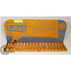 VINTAGE FULLERS SCREW DRIVER DISPLAY
