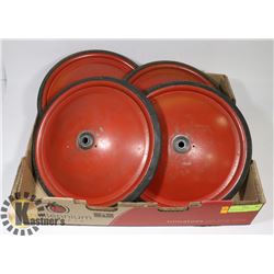 SET OF 4  12"  STAMPED OFFICAL SOAP BOX DERBY