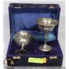 Image 1 : VINTAGE SILVERPLATE GOBLETS IN VELVET CASE