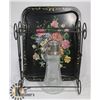 Image 1 : VINTAGE SERVING TRAY WITH FOLDING STAND PLUS