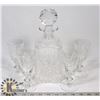 Image 1 : CRYSTAL DECANTER WITH 4 CRYSTAL STEM GLASSES