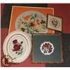 Image 1 : LOT OF 4 NEEDLE POINT/PETIT POINT HOMEMADE PICTURE