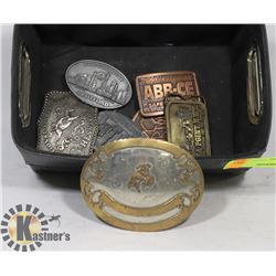 ESTATE LOT OF ASSORTED VINTAGE BELT BUCKLES