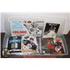 Image 1 : LARGE TOTE OF ASSORTED SPORTS MEMORABILIA