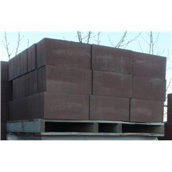 PALLET OF SOLID SCORED TERRACOTTA CONCRETE BLOCKS