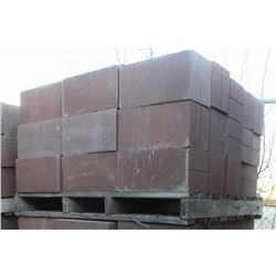 PALLET OF SOLID SCORED TERRACOTTA CONCRETE BLOCKS