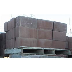 PALLET OF SOLID SCORED TERRACOTTA CONCRETE BLOCKS