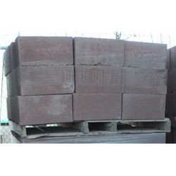PALLET OF SOLID SCORED TERRACOTTA CONCRETE BLOCKS