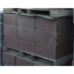 PALLET OF SOLID SCORED TERRACOTTA CONCRETE BLOCKS
