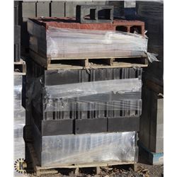 PALLET OF BLACK KNOCKOUT BOND BEAM BLOCK INCL.