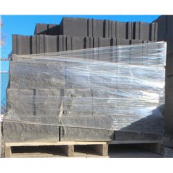 PALLET OF BLACK CONCRETE STRETCHER BLOCKS