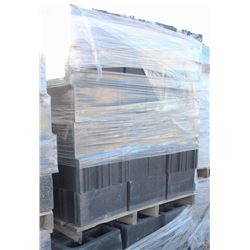 PALLET OF BLACK CONCRETE STRETCHER BLOCKS
