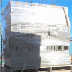 PALLET OF GREY KNOCKOUT BOND BEAM BLOCK