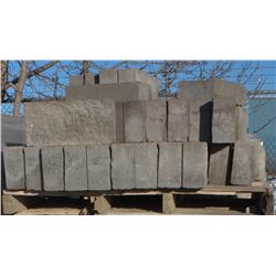 PALLET OF SPLIT FACE SOLID CONCRETE BLOCKS