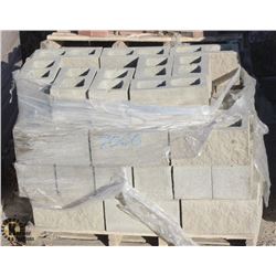 PALLET OF LIGHT GREY SPLIT FACED PARTITION