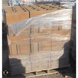 PALLET OF BROWN CONCRETE STRETCHER BLOCK