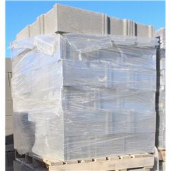 PALLET OF LIGHT GREY KNOCKOUT BOND BEAM BLOCKS