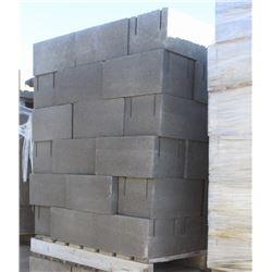PALLET OF DARK GREY KNOCKOUT BOND BEAM BLOCKS