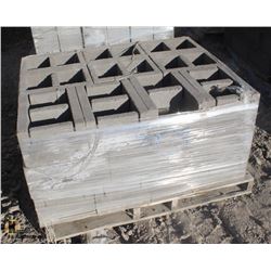 PALLET OF LIGHT GREY KNOCKOUT BOND BEAM BLOCKS