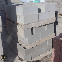 PALLET OF DARK GREY SPLIT FACED CONCRETE BLOCKS
