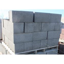 PALLET OF DARK GREY SPLIT FACED CONCRETE BLOCKS